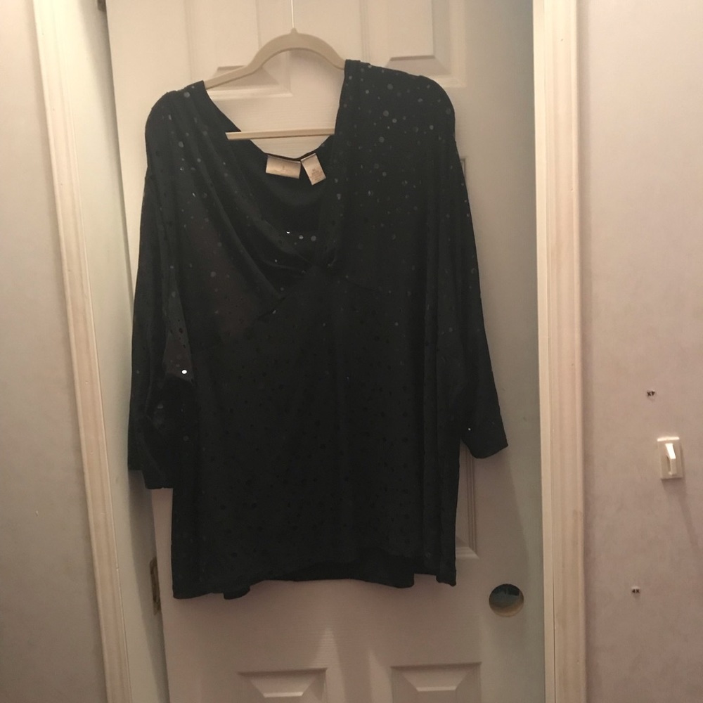 Elegant  sequined Jersey knit top